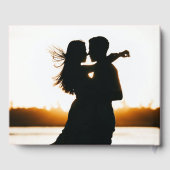 赤面ピンクビーチ結婚式2ハートフォト結婚ズ ゲストブック (裏面)