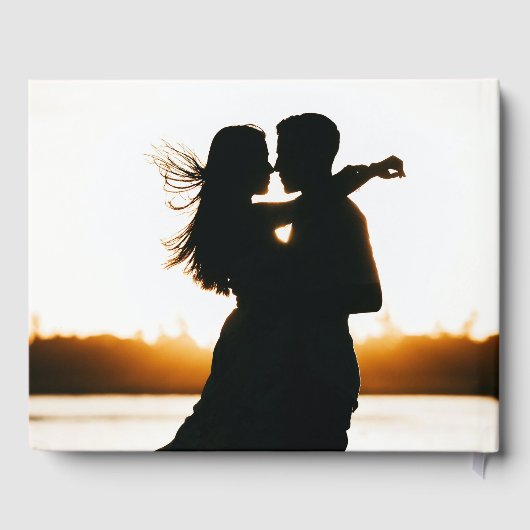 赤面ピンクビーチ結婚式2ハートフォト結婚ズ ゲストブック (裏面)