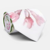 赤面ピンクピオンラベンダーチューリップグルームズ結婚ズ ネクタイ (ロール)