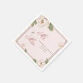 赤面ピンクピオ結婚ニーバラフローラ夫妻 スタンダードカクテルナプキン (角)