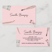 赤面ピンクピンクピンクツイーザカーラーエクステンションアイドラッシュ 名刺 (正面/裏面)