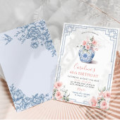 赤面ピンクピーオンジンジャージャールチノワセリー誕生日 招待状