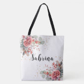 赤面ピンクピークチダスティブルー結婚ズ トートバッグ (正面)