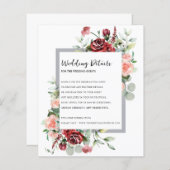 赤面ピンクピーチアンドコーラルフローラ結婚ズ詳細 (正面/裏面)