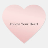 赤面ピンクピーチグラデーション ハートシール (正面)