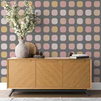 赤面ピンクピーチコーラルオレンジイエローアートパターン 壁紙