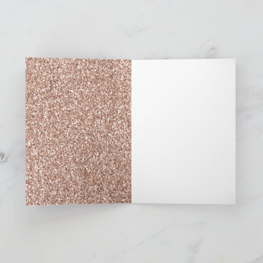 赤面ピンクピーチバラグリッターシャインブライト引用文 カード (内部)