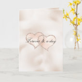 赤面ピンクピーチバラグリッツハート カード (黄色い花)