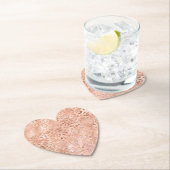 赤面ピンクピーチバラ金ゴールドヒョウ ペーパーコースター (インサイチュ)