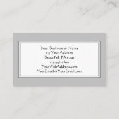 赤面ピンクピーチパープルフローラ水の色結婚の 名刺 (裏面)