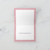 赤面ピンクピーチフローラキンセアニェラサンキューカード 招待状 (内部)