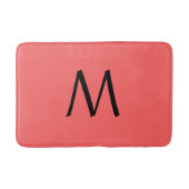 赤面ピンクピーチブラックモノグラム バスマット (正面)