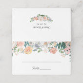 赤面ピンクピーチホワイトガーデンフローラズ プレイスカード (外部開封)