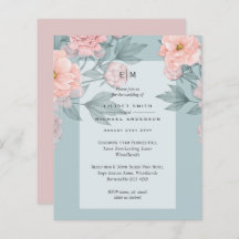 赤面ピンクピーチ牡丹結婚式の招待披露宴