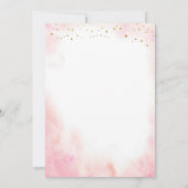 赤面ピンクピーニーフランスのカフェブライダルシャワー 招待状 (裏面)