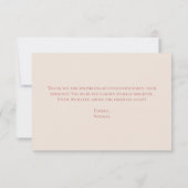 赤面ピンクフェアリーファースト誕生日パーティーテーマカスタム サンキューカード (裏面)