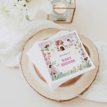 赤面ピンクフェアリー赤ちゃんガールシャワーフローラフォレスト