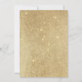 赤面ピンクフェイク金ゴールドグリッターボウスウィート16 招待状 (裏面)