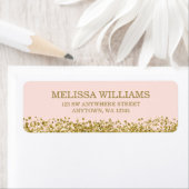 赤面ピンクフェイク金ゴールドグリッター ラベル (インサイチュ)