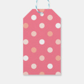 赤面ピンクフェイク金ゴールドバルーンありがとう ギフトタグ (裏面)