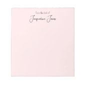 赤面ピンクフェミニン美しいメモ帳 ノートパッド (正面)