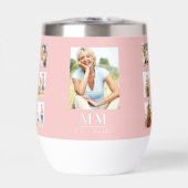 赤面ピンクフォトコラージュのモノグラム名 (正面)