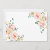 赤面ピンクフォトバプテスマ&ファースト誕生日 招待状 (裏面)