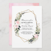 赤面ピンクフラワーと金ゴールド紙吹雪キンセアニェラ