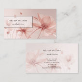 赤面ピンクフラワーズエステティシャン 名刺 (正面/裏面)