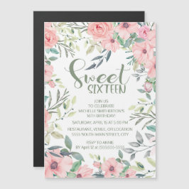 赤面ピンクフラワーズセージ葉グリーンシティーSweet 16