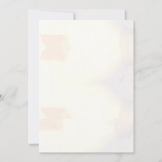 赤面ピンクフラワーズティーパーティーブライダルシャワー 招待状 (裏面)