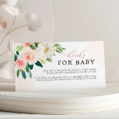 赤面ピンクフラワーズブックベビーエンクロージャカード エンクロージャーカード