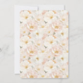 赤面ピンクフラワーズブライダルシャワー 招待状 (裏面)