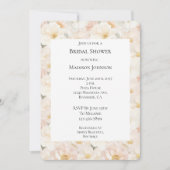 赤面ピンクフラワーズブライダルシャワー 招待状 (正面)