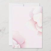 赤面ピンクフラワーブライダルシャワー招待 招待状 (裏面)