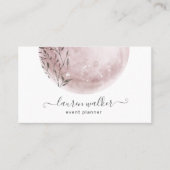 赤面ピンクフルムーンエレガント名刺 名刺 (正面)