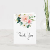 赤面ピンクフローラありがとう サンキューカード (正面)