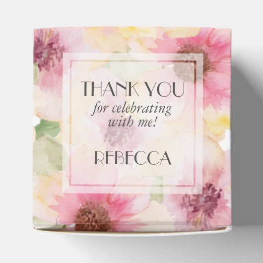 赤面ピンクフローラありがとう フェイバーボックス (上部)