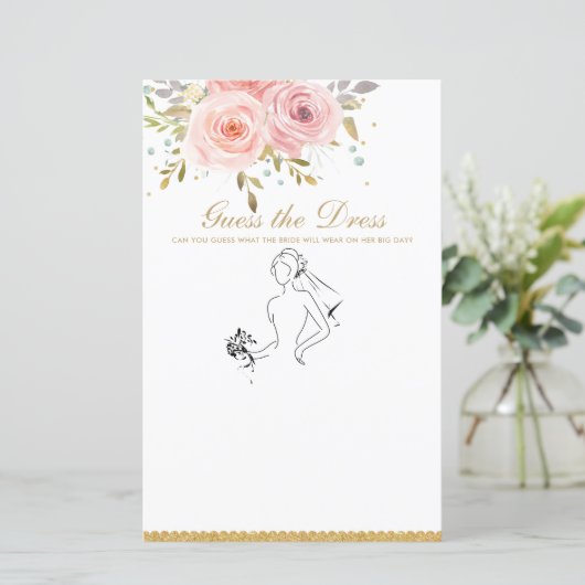 赤面ピンクフローラおもしろいブライダルドレスゲームを推測 (スタンド正面)