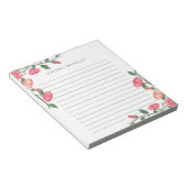 赤面ピンクフローラつる植物 – 並び ノートパッド (アングル)