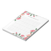 赤面ピンクフローラつる植物 – 並び ノートパッド (回転)