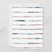 赤面ピンクフローラとフェザーボホハート結婚ズ 招待状 (裏面)