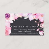 赤面ピンクフローラとブラックロイヤリティ割引パンチ ロイヤリティカード (裏面)