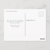 赤面ピンクフローラはフローラルカード ポストカード (裏面)