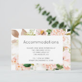 赤面ピンクフローラアジサイ結婚ズアコモデーション エンクロージャーカード (スタンド正面)