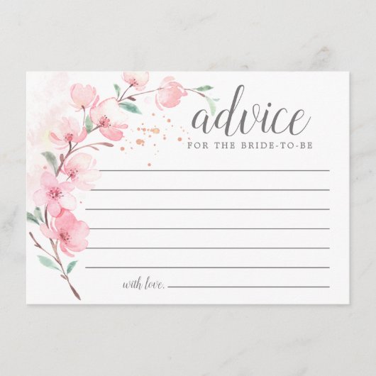 赤面ピンクフローラアドバイスカード アドバイスカード (正面)