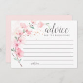 赤面ピンクフローラアドバイスカード アドバイスカード (正面/裏面)