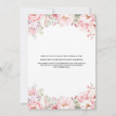 赤面ピンクフローラアフタヌーンティーバースデーパーティー 招待状 (裏面)