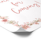 赤面ピンクフローラアーチサンキュー来は ポスター (角)