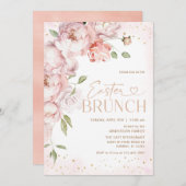 赤面ピンクフローライースターブランチ 招待状 (正面/裏面)